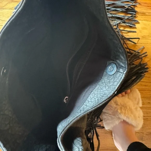 Free people pleather hobo fringe bag - Picture 7 of 8